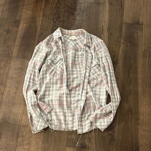 Plaid Button Down Shirt for Women